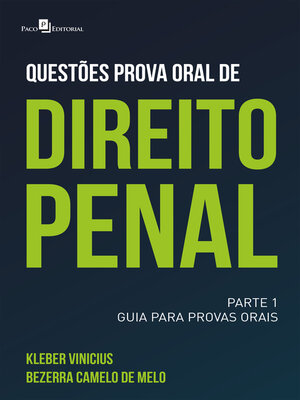 cover image of Questões prova oral de direito penal